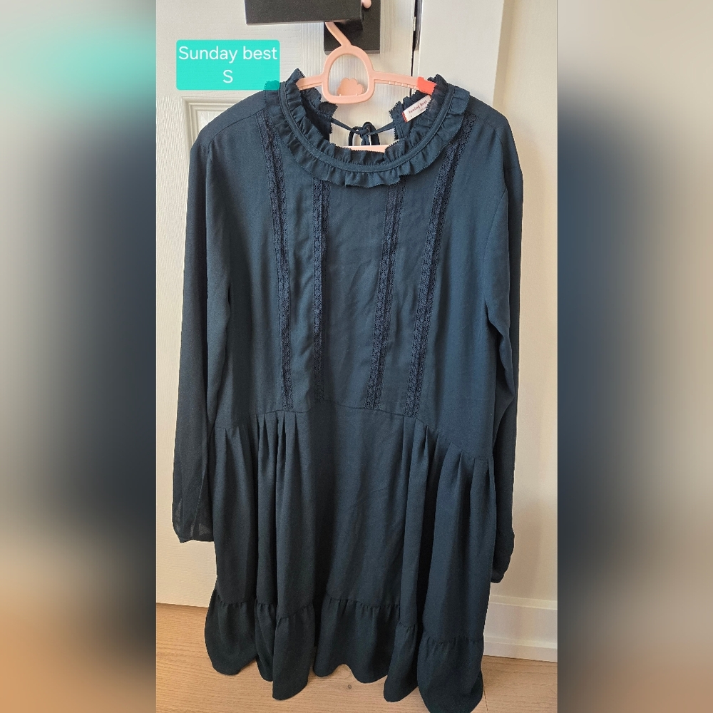 Sunday Best Long Sleeve Dress - Dark Blue